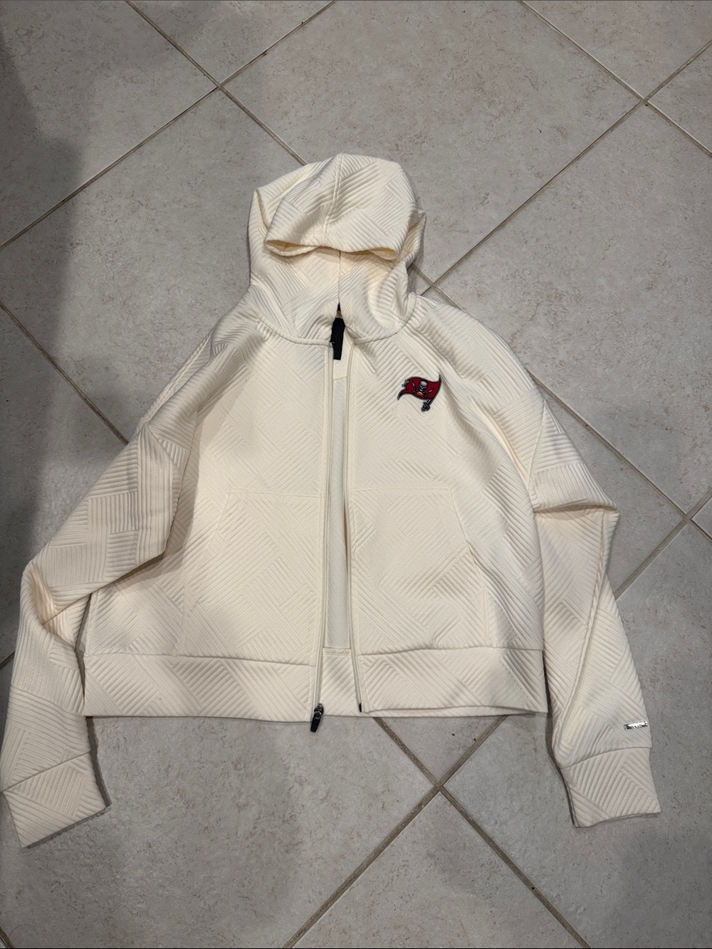 MSX by Michael Strahan Ivory Hooded Zip Hoodie -  NFL Tampa Bay Buccaneer
